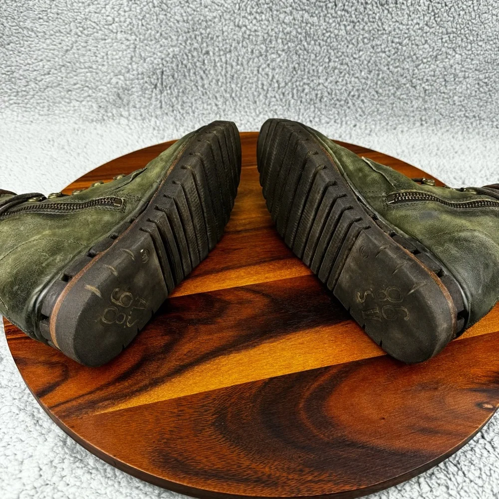 A.S.98 Green Lace Up Boots - Picture 9 of 12